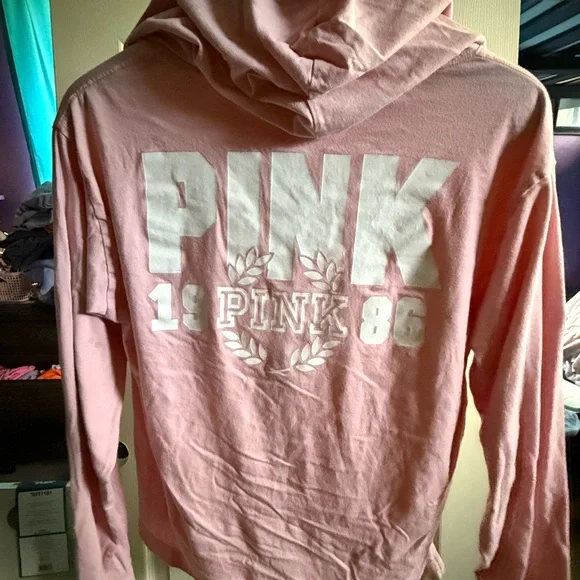 PINK Victoria's Secret Light Pink Hoodie - Picture 3 of 4